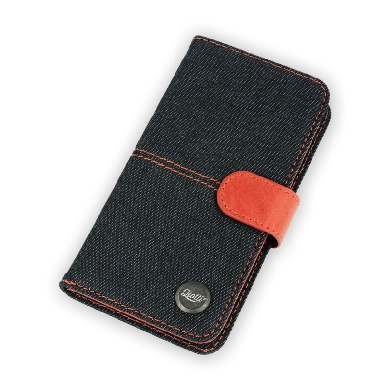 QIOTTI Custodia cover a libro per iPhone 6 Qiotti QBook Denim 2.0 Magic vintage raw red